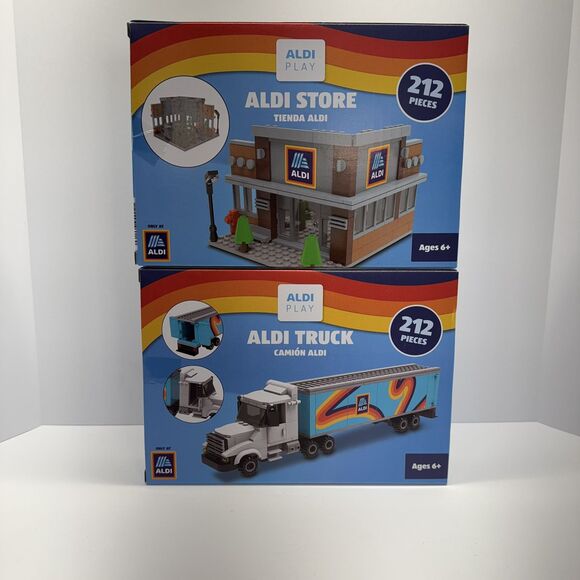 ALDI Play Building Block Store & Truck Kits NEW Compatible Lot Of 2 - Picture 2 of 6